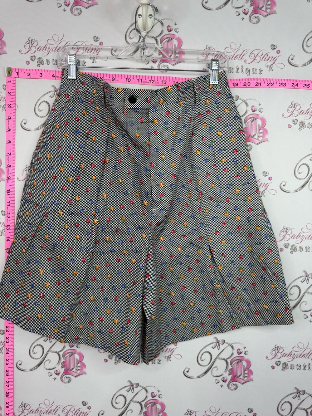 JEAN BELL shorts vintage flowers Women's High-Waist Multicolor Dot Shorts